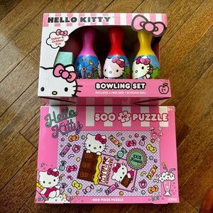 🎀 Sanrio Hello Kitty Bowling Set and Puzzle Bundle